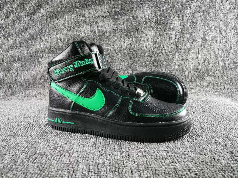 VLONE x Nike Air Force 1 High Collection Black Green Shoes